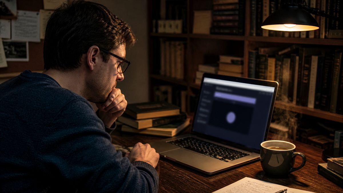 researcher in a cozy study using Tor Browser
