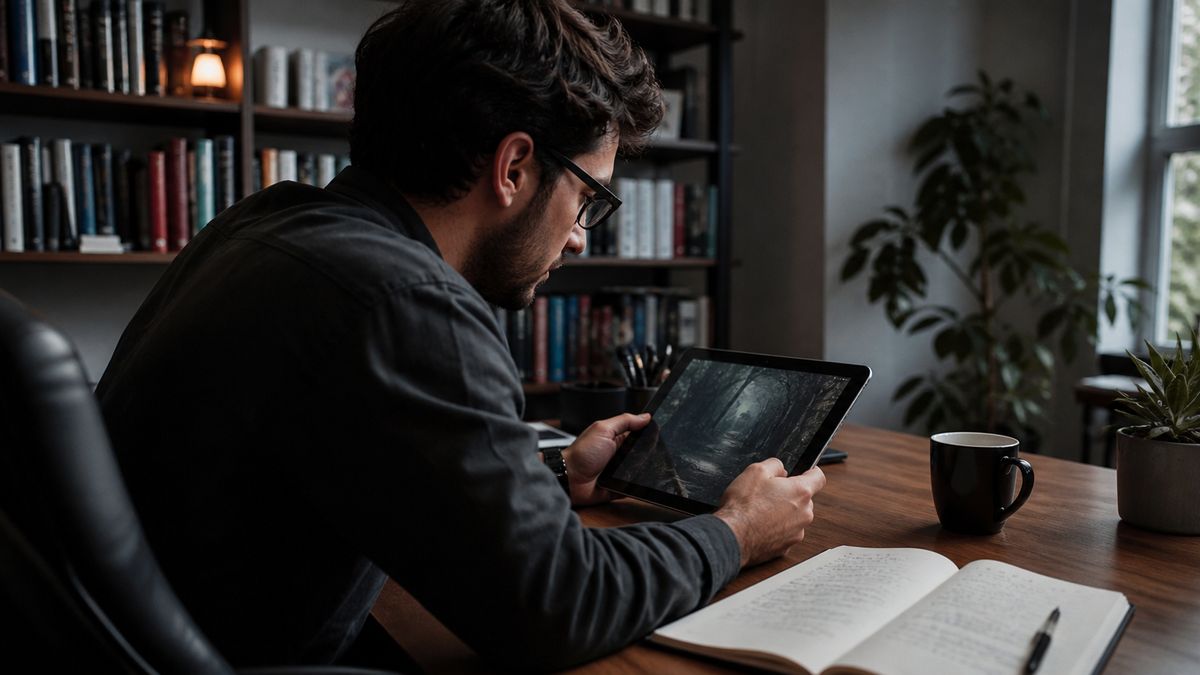 researcher using tablet to explore Hidden Wiki insights