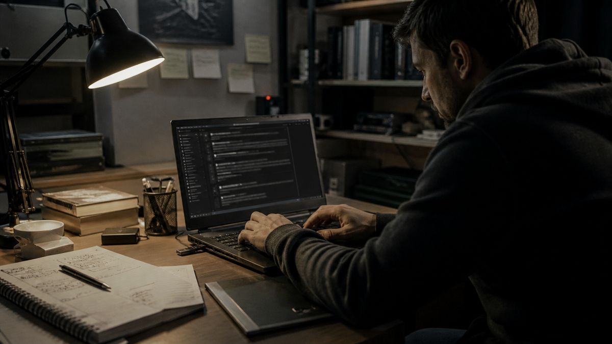 researcher examining dark web search engine links